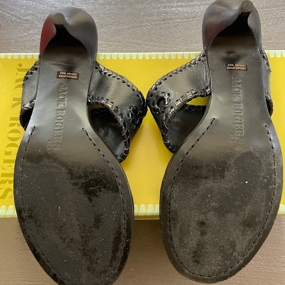 Jack Rogers Maggie Kitten Heel Sandal, black, size 9 - Picture 4 of 7